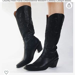 Brand new black cowboy boots
